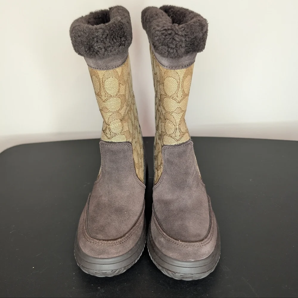 Coach Women's Sherman Signature Cold Weather Boots Size 6B